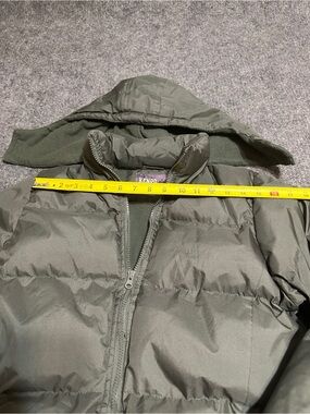 Girls Olive Green Puffer Jacket with Hood